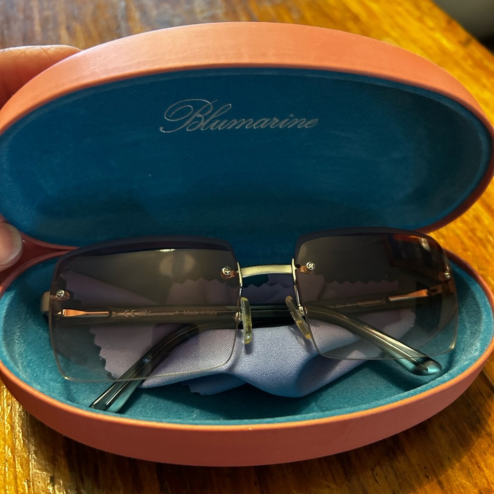 Blumarine Sunglasses with Black and Gold Accents